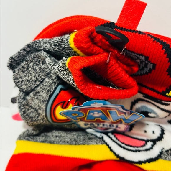 Berkshire Paw Patrol Marshall Ear Flap Hat & Mittens Set One Size Fits Most - Picture 10 of 11